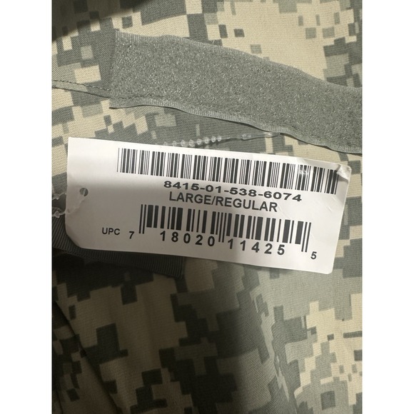US Military Jacket Wind Cold Weather Gen III UCP Full Zip Mens Large Regular NWT - Picture 5 of 7
